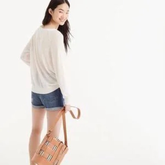 J.Crew Lightweight Palm Leaf Linen Summer Sweater Small - Picture 2 of 11